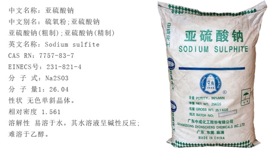 亞(ya)硫酸鈉詳(xiang)情
